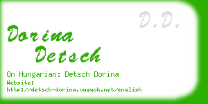 dorina detsch business card